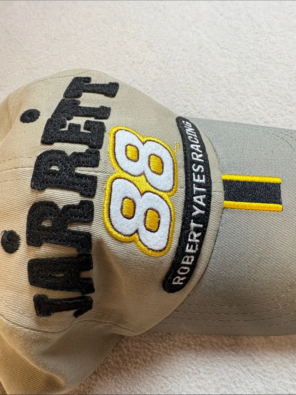 Dale Garrett 88 Khaki Black Yellow Racing Cap.